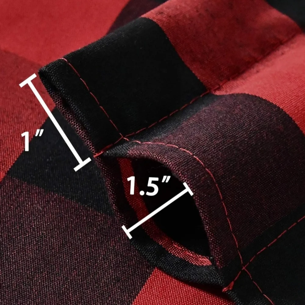 Red and Black Plaid Kitchen Curtains for Cabin or Lodge 29